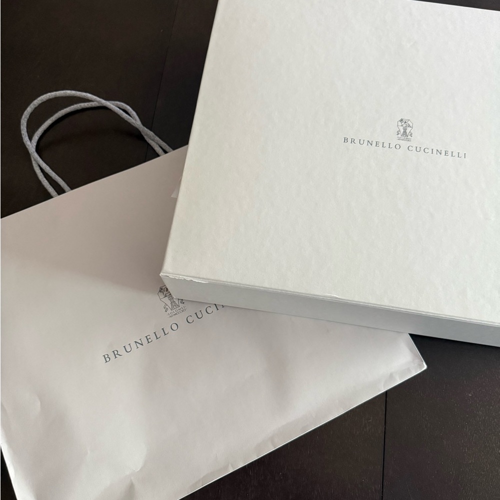 Brunello Cucinelli Empty Gift Box + Garment Bag + Shopping Bag + Tissue Set